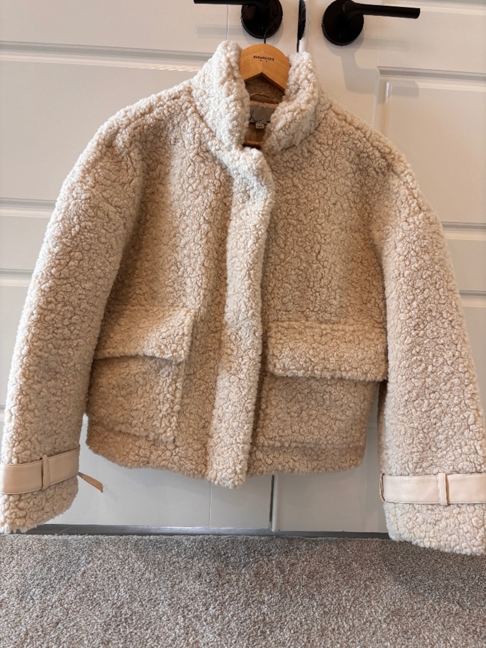 Anthropologie white boucle jacket - medium